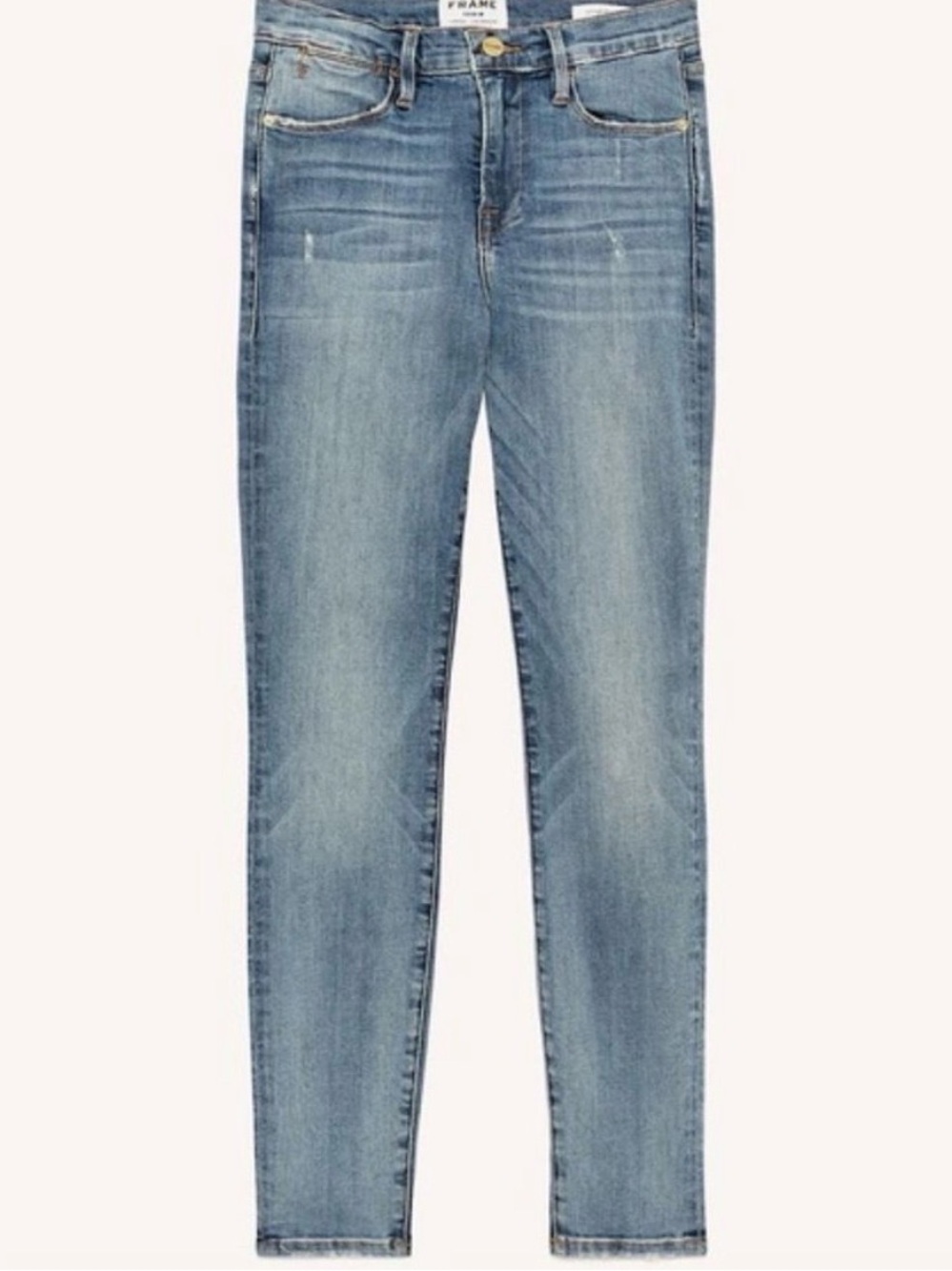 Frame Le High Skinny Jeans, Size 25, Beaufort, Light Wash, Ankle Length